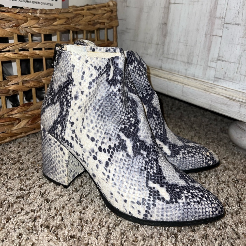 Snakeskin Booties